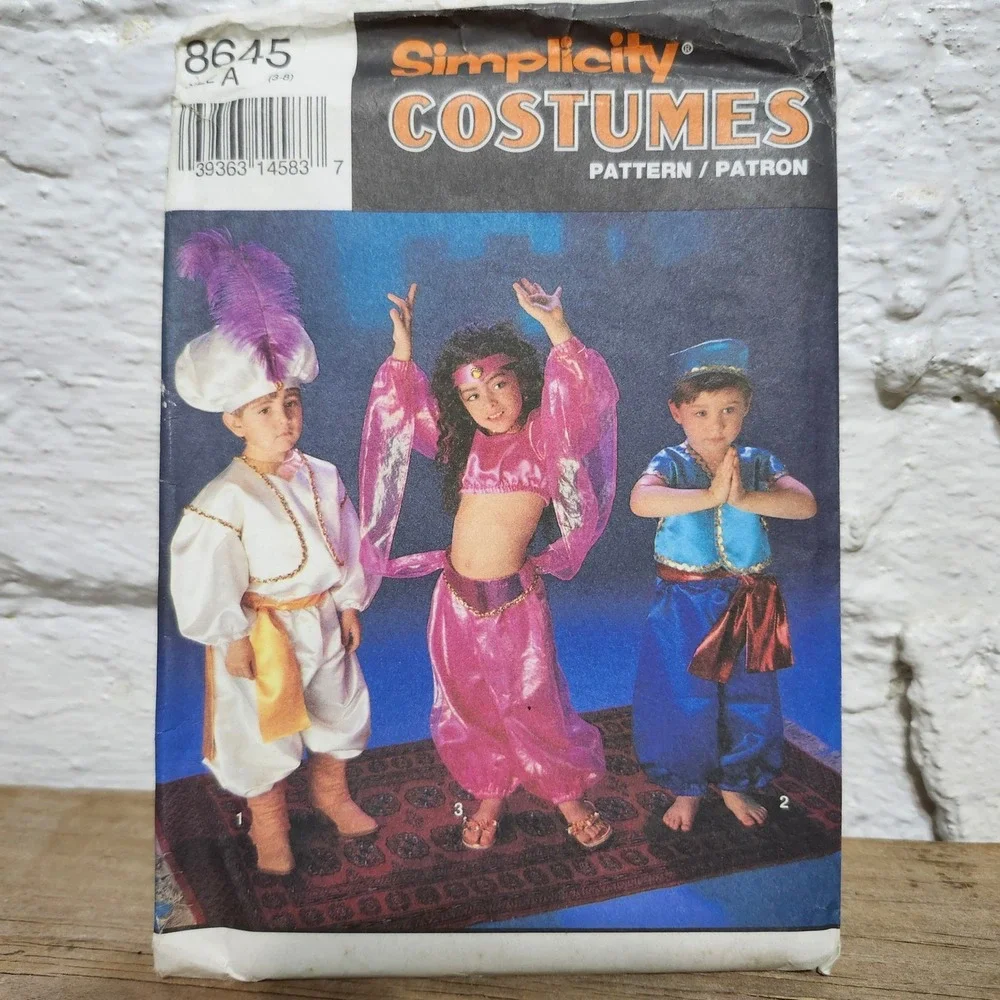 Simplicity Vtg 90s Costume Sewing Pattern Bundle‎ Halloween Cosplay Witch Genie